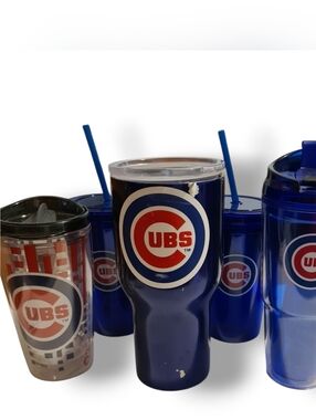 New Chicago Cubs Tumbler Lot 6 Cups In Total.
